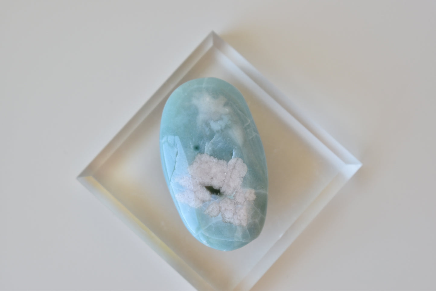 Green Flower Agate Palmstone