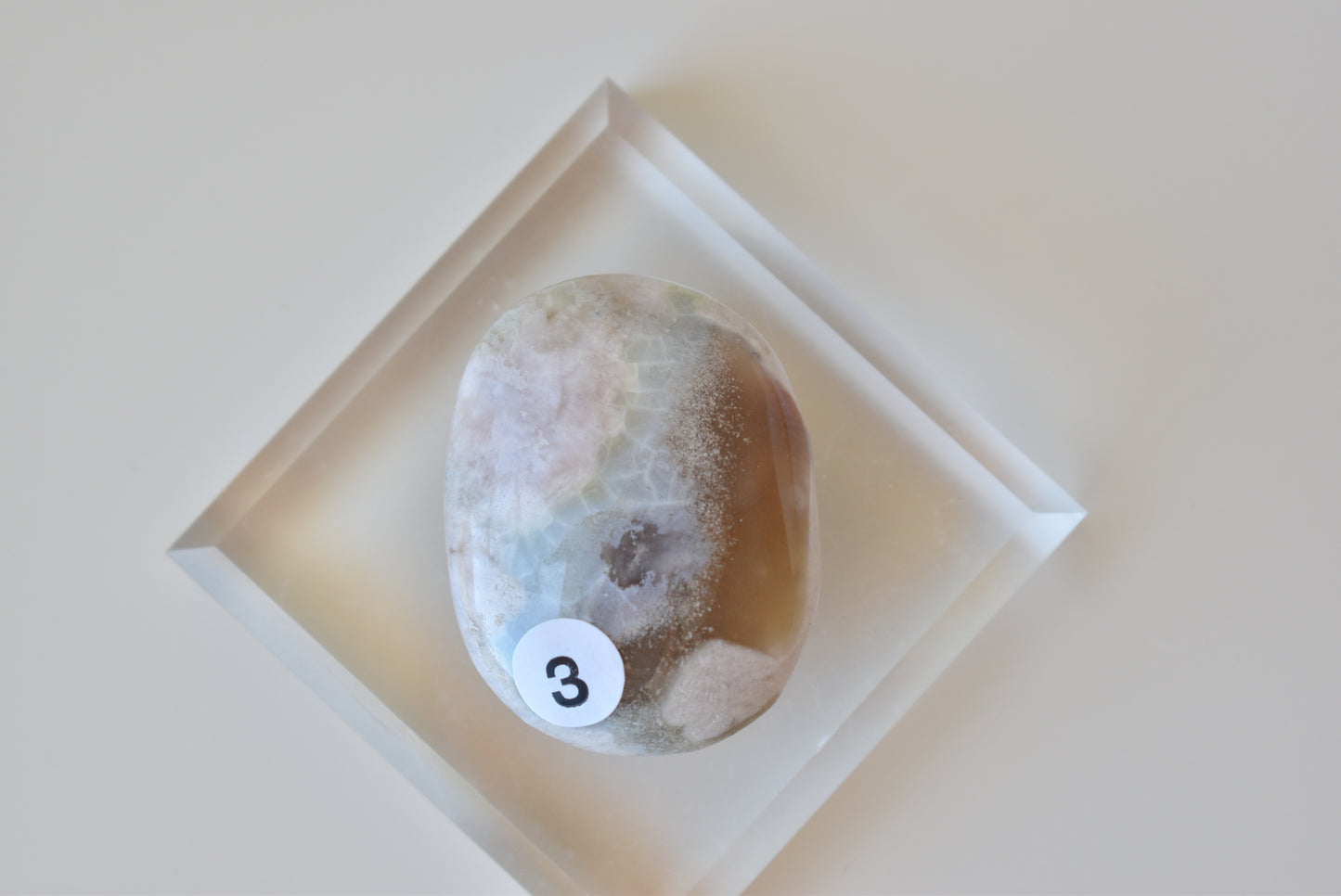 Green Flower Agate Palmstone