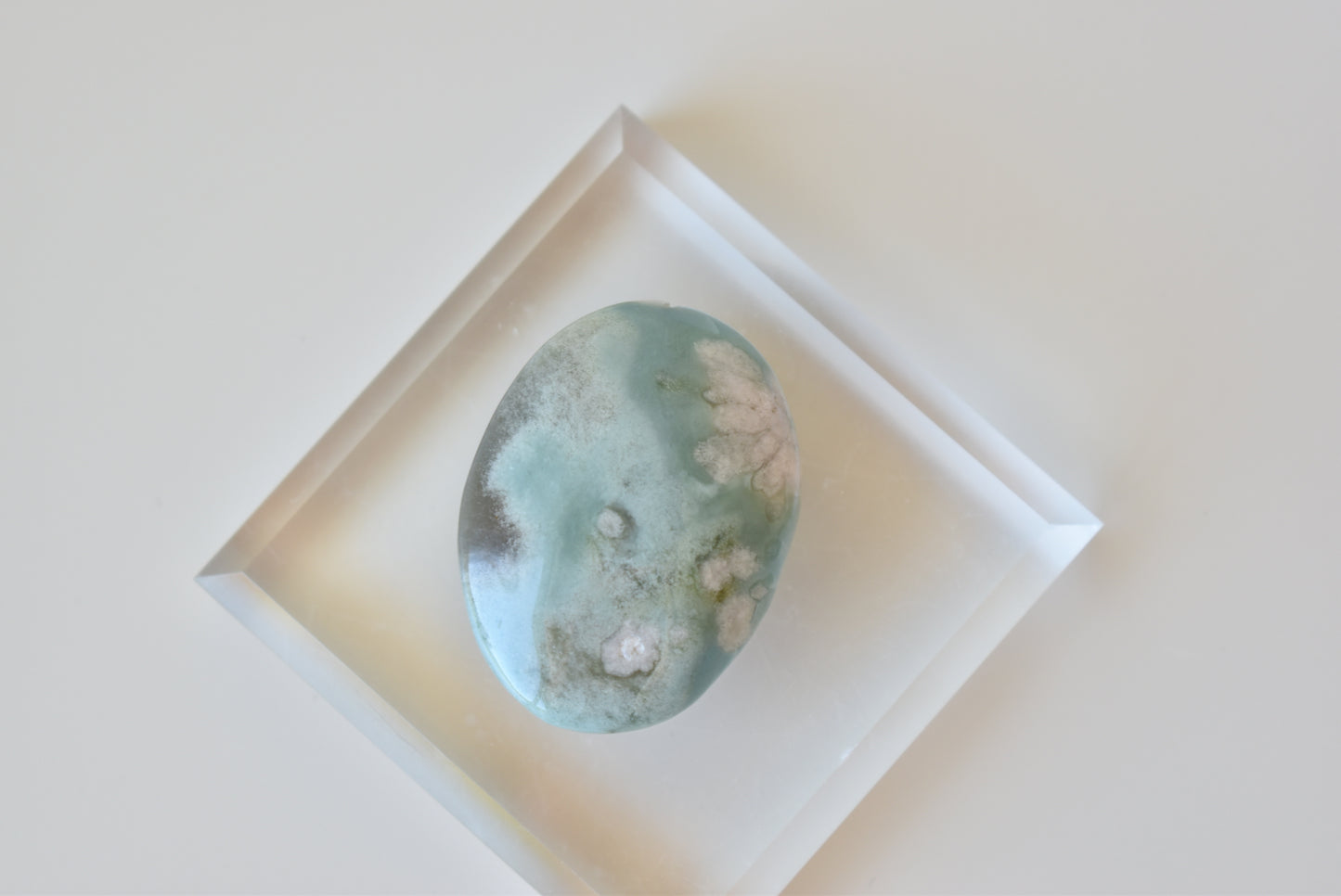 Green Flower Agate Palmstone