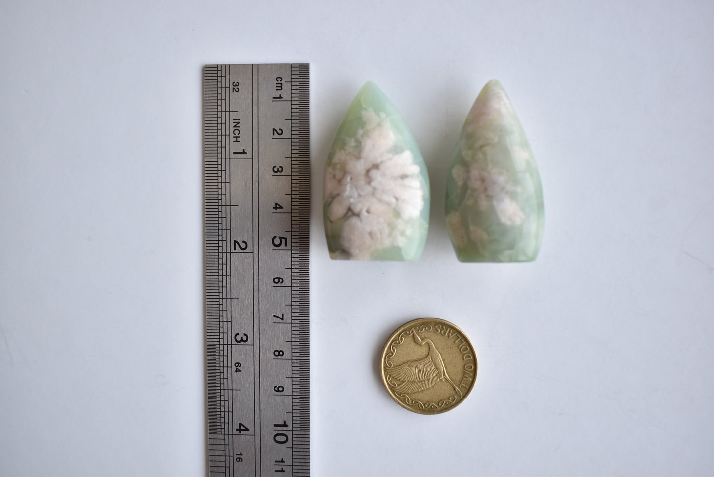 Green Flower Agate Flame