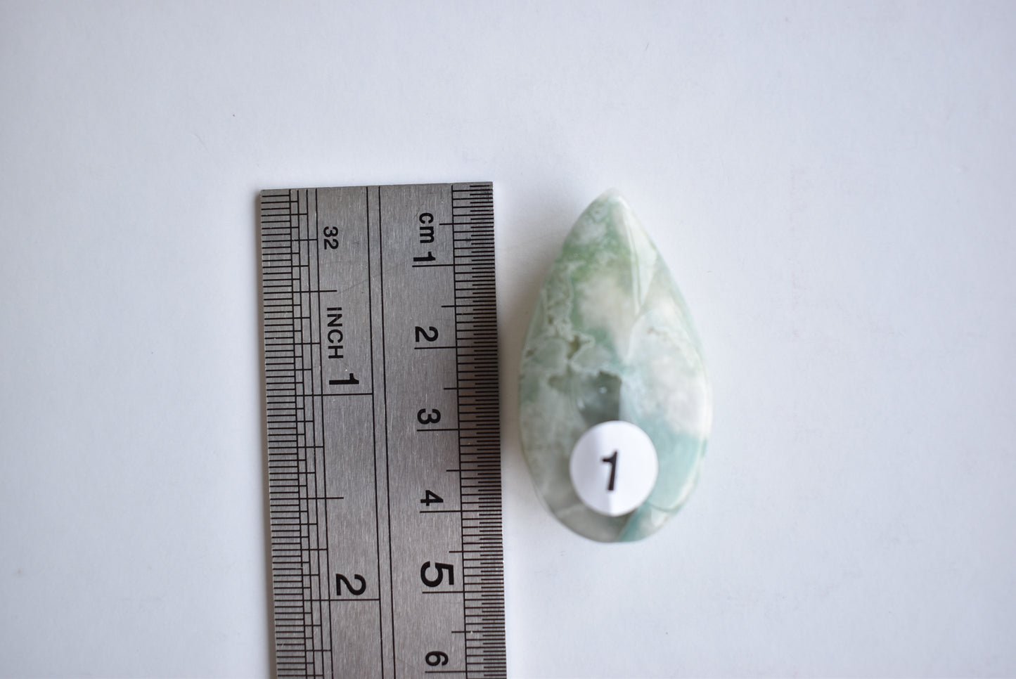 Green Flower Agate (drop shape)