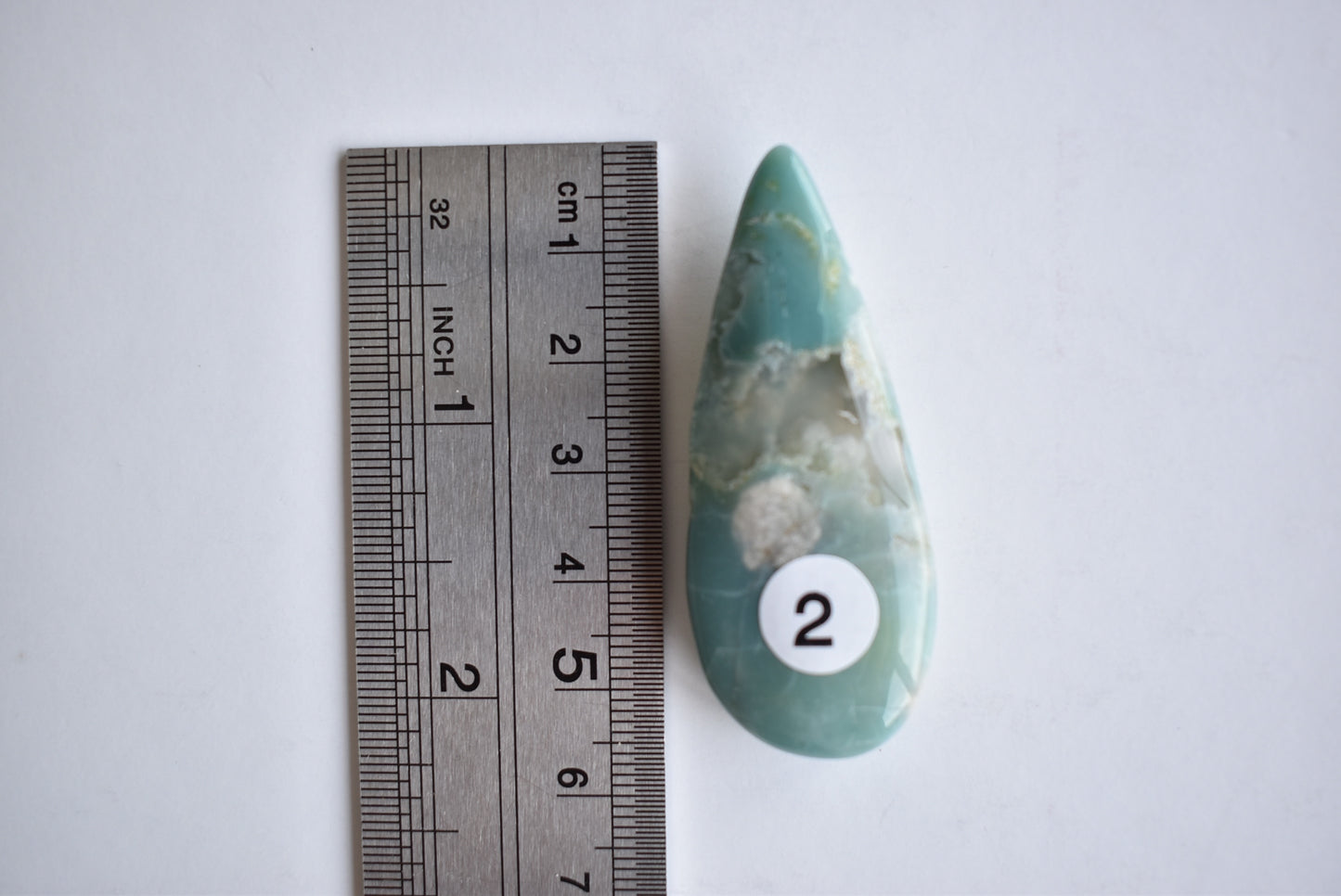 Green Flower Agate (drop shape)