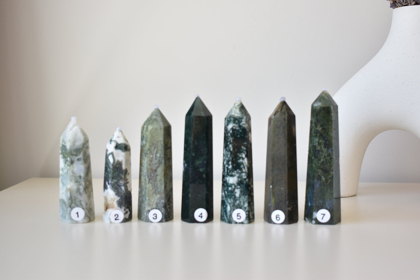 Small Moss Agate Points