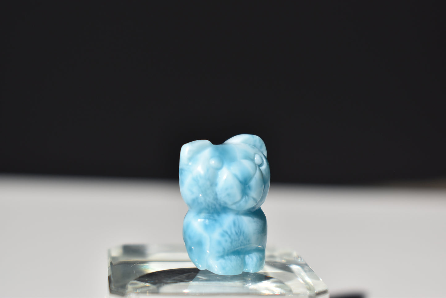 HG Larimar Bear Carving