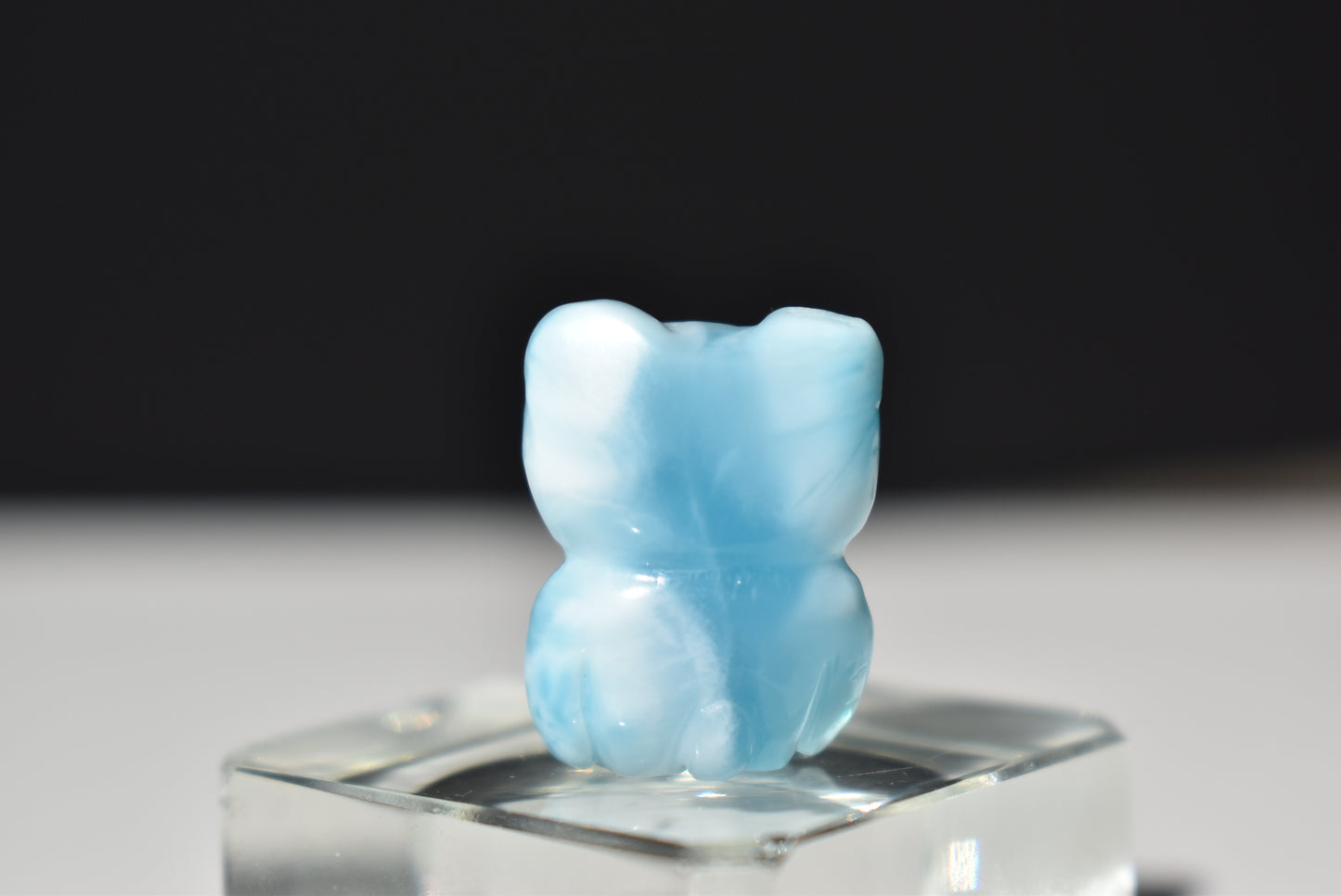 HG Larimar Bear Carving