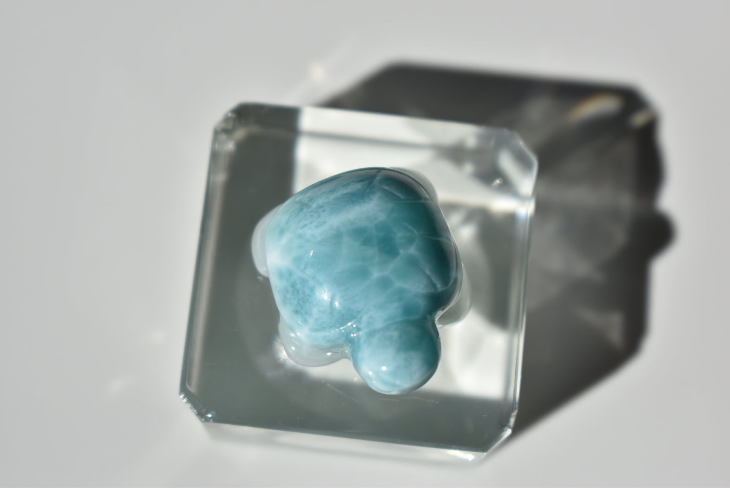 HG Larimar Turtle Carving