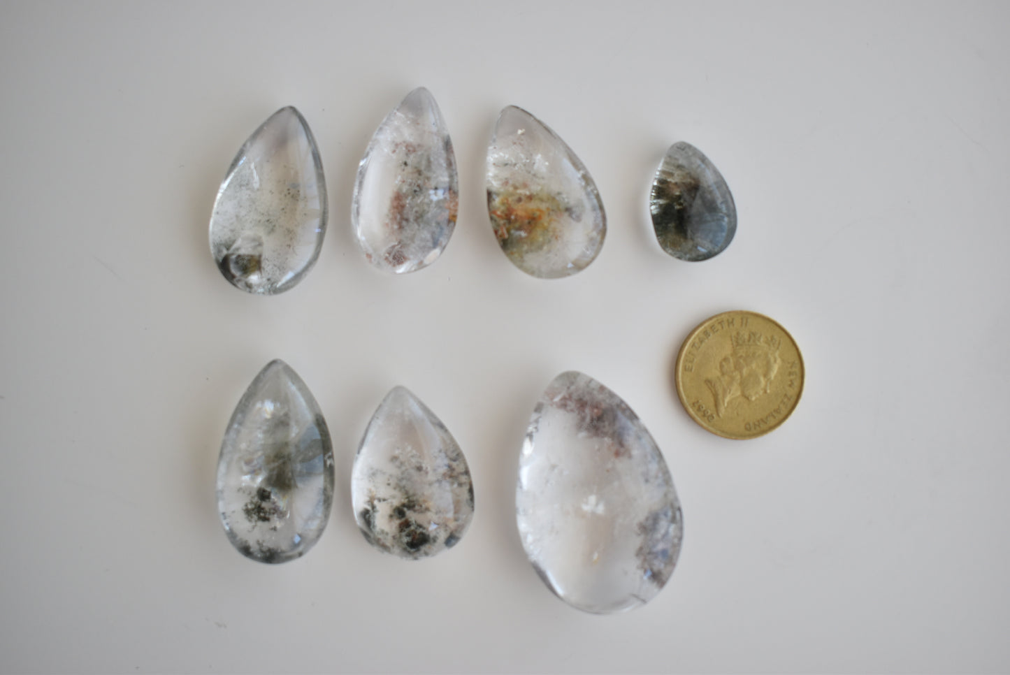 Garden Quartz Lodolite pendants (undrilled)