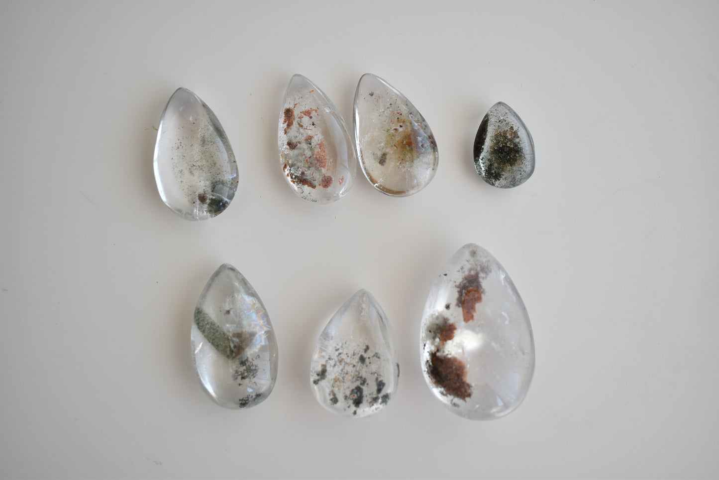 Garden Quartz Lodolite pendants (undrilled)