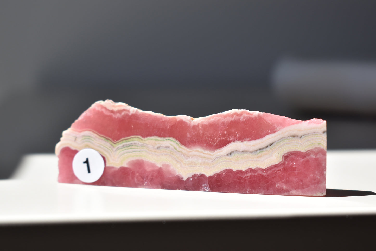 Rhodochrosite Slab #1 (video)