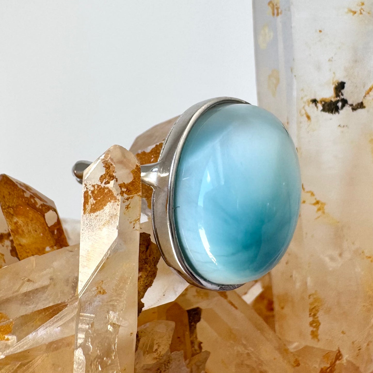 Larimar Ring Adjustable (video)