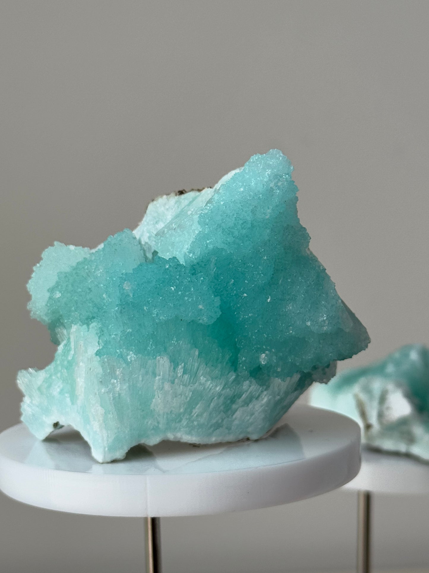 Blue Aragonite Needle Cluster Specimens #3 (Video)
