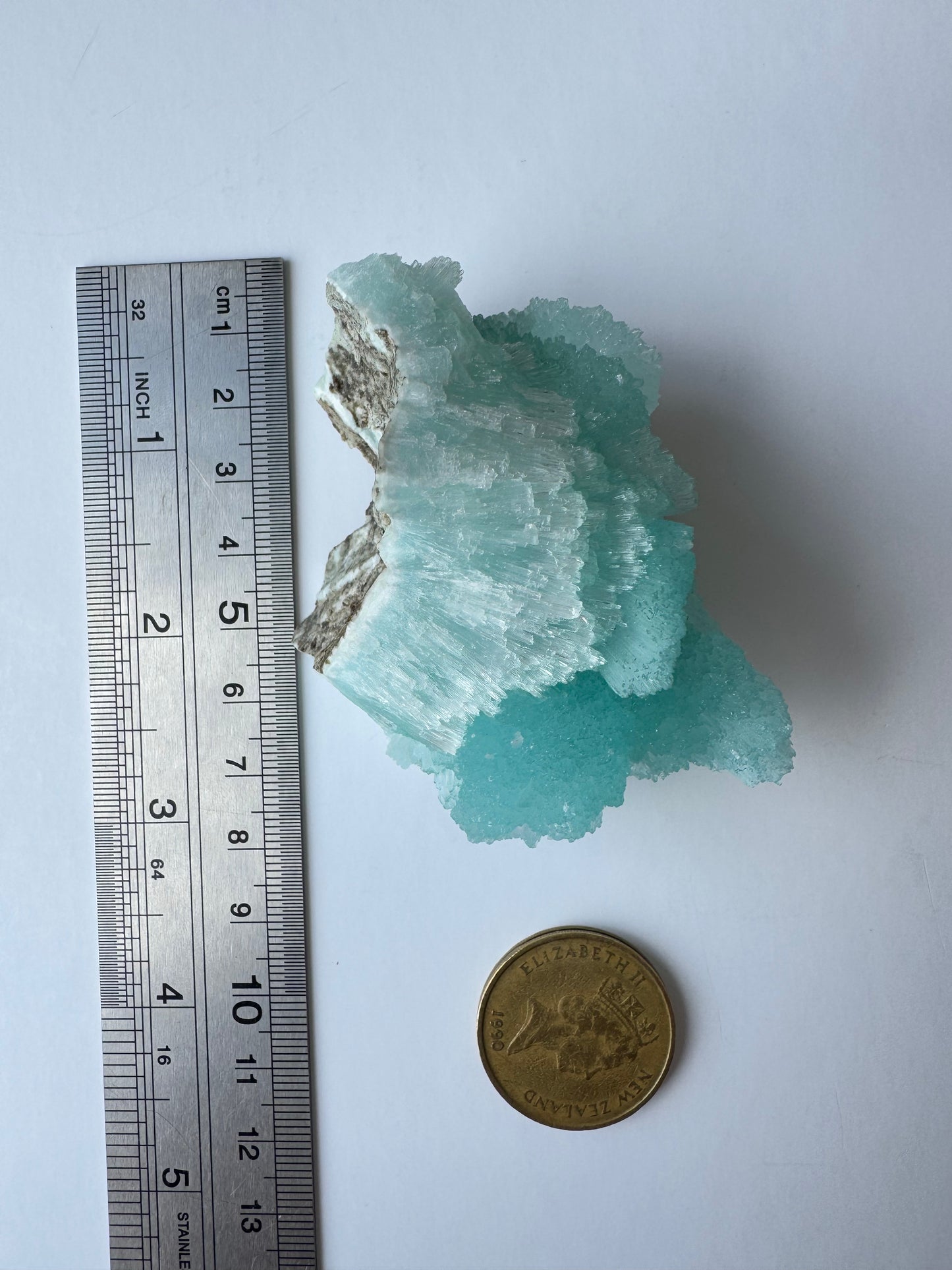 Blue Aragonite Needle Cluster Specimens #3 (Video)