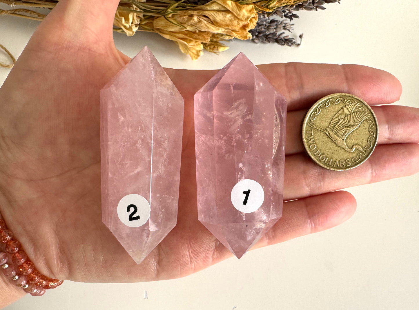 Rose Quartz Double Terminated Point