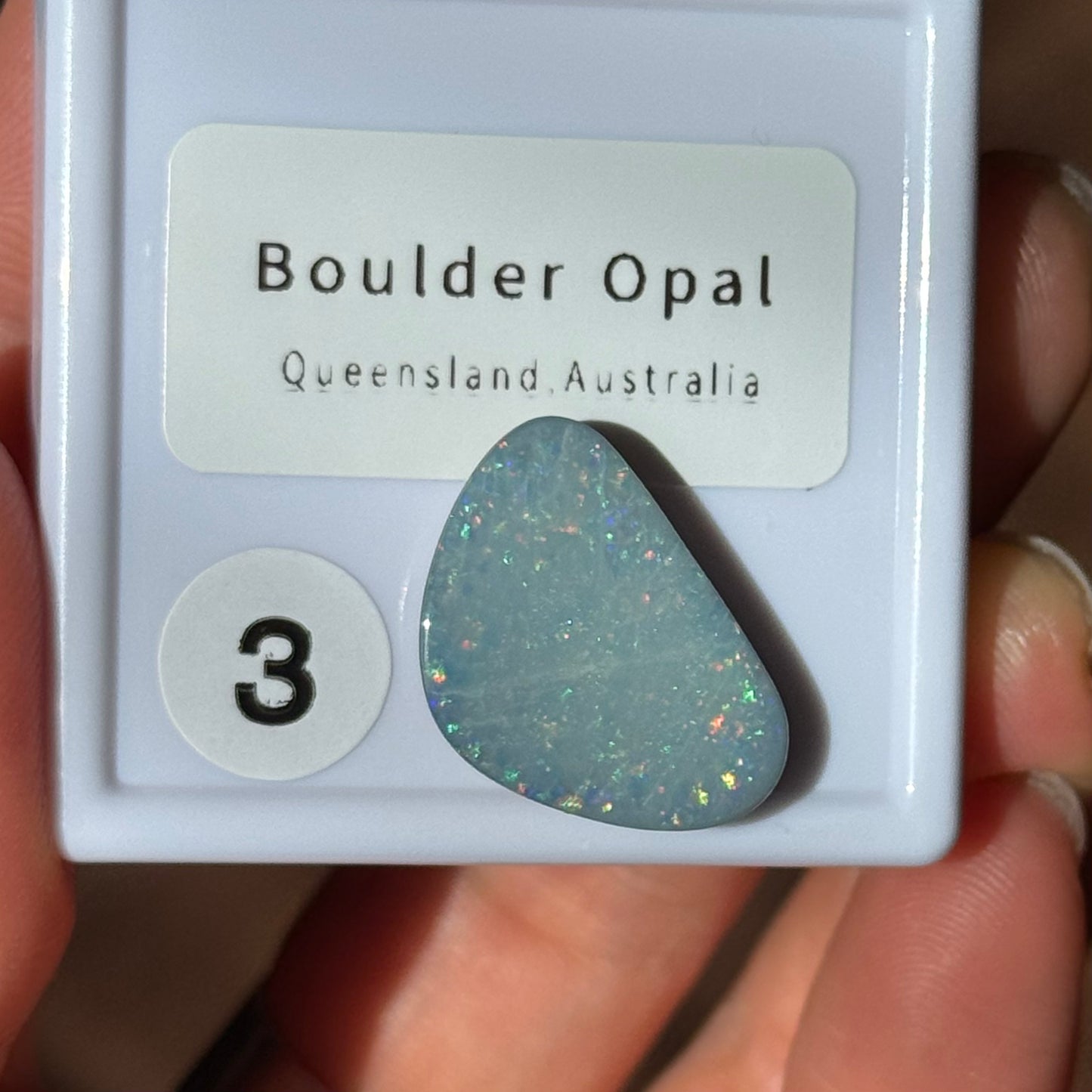 Australian Boulder Opal 1.32g Specimen box #3