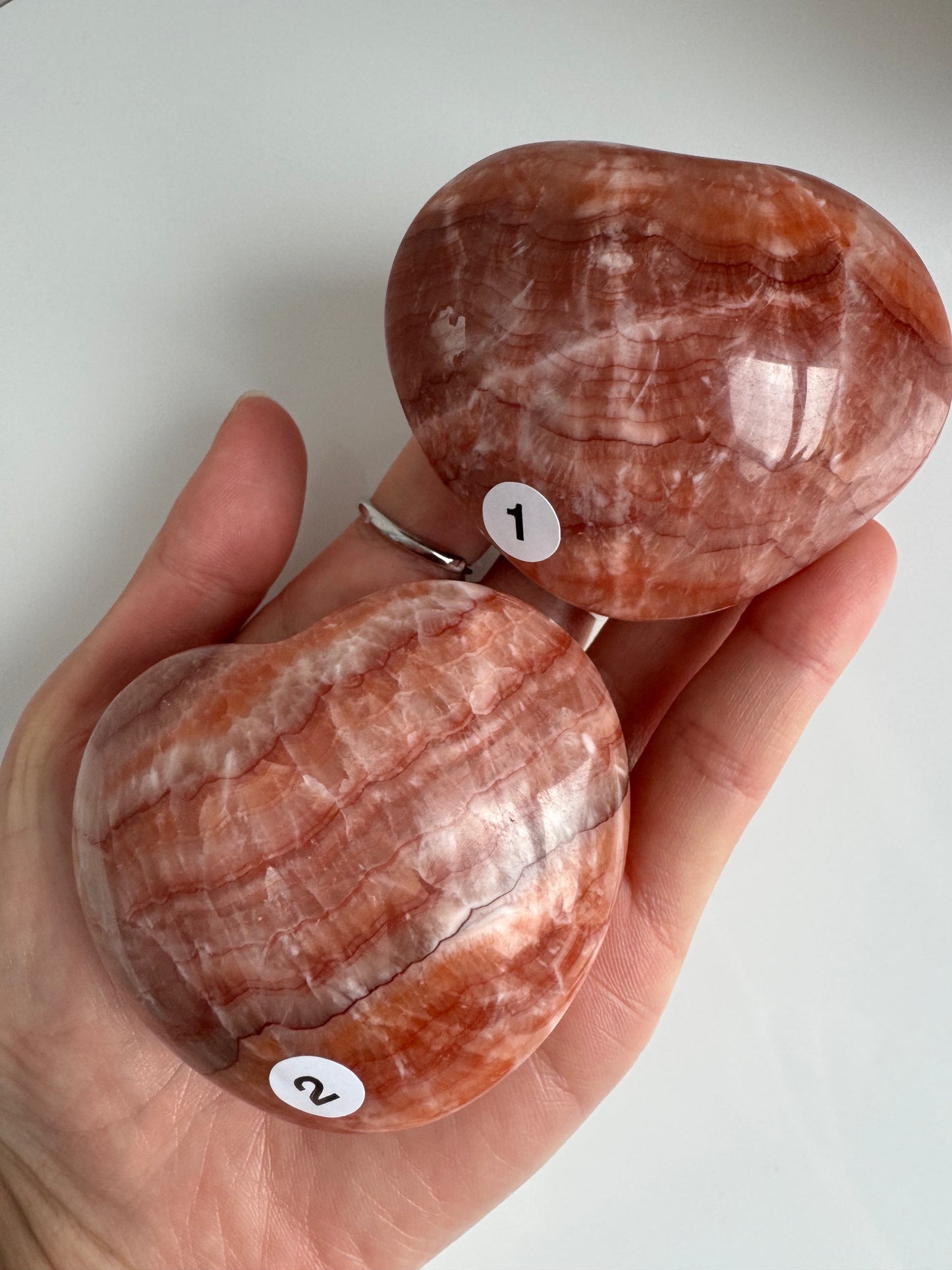 Banded Calcite Puffy Heart
