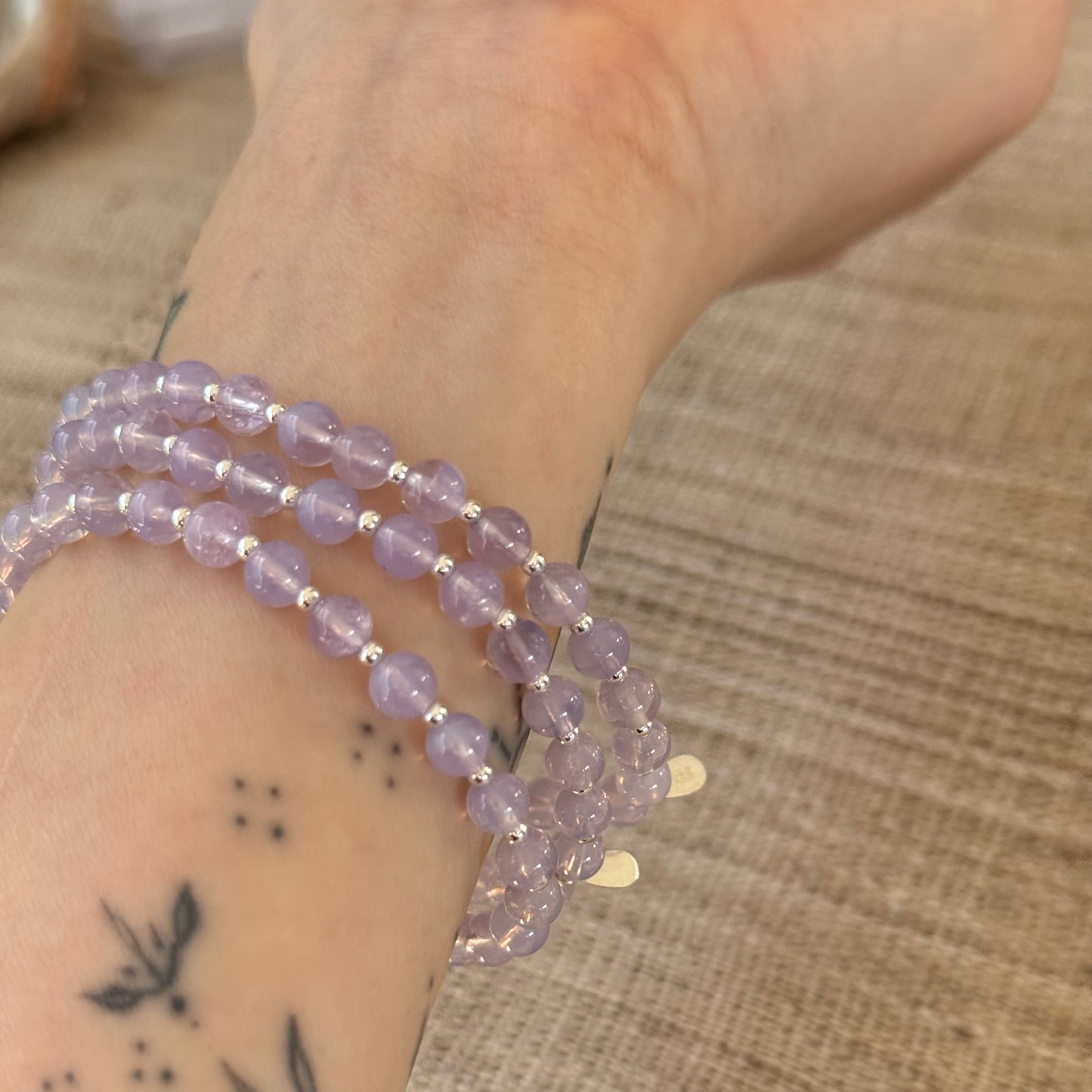 Lavender Moon Quartz Bracelet 5mm