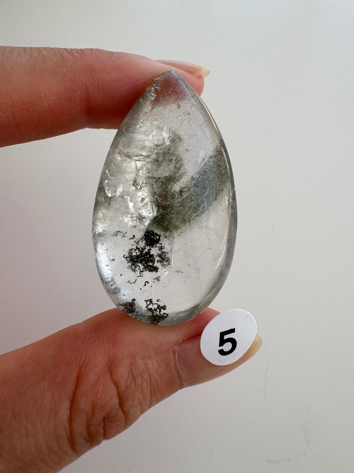 Garden Quartz Lodolite pendants (undrilled)
