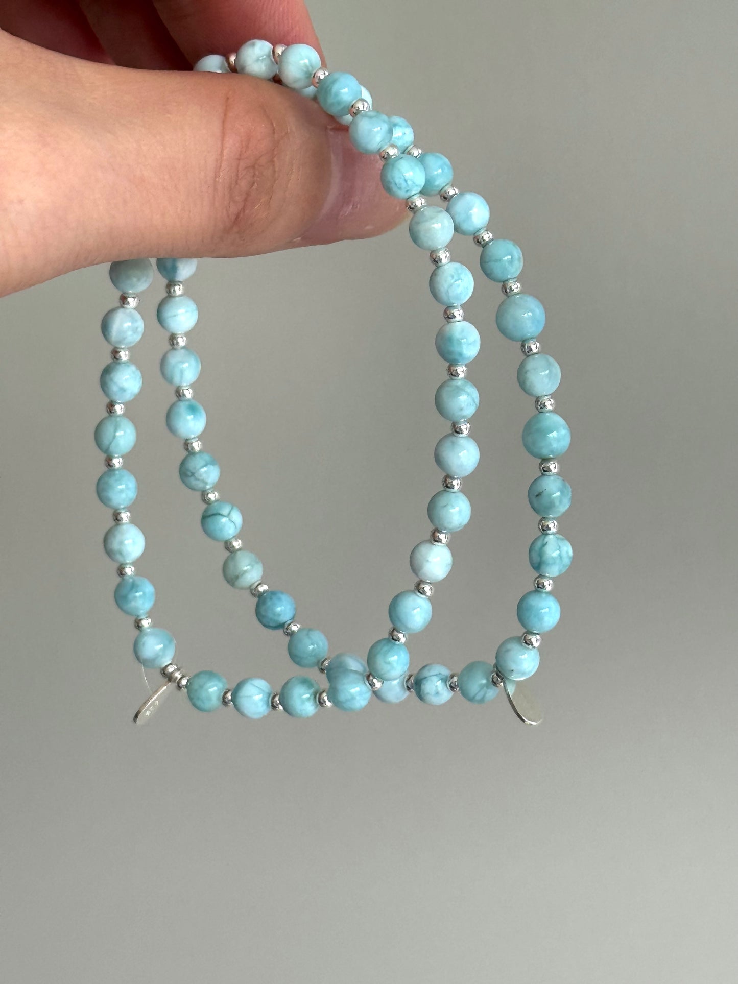 Larimar 4mm Bracele