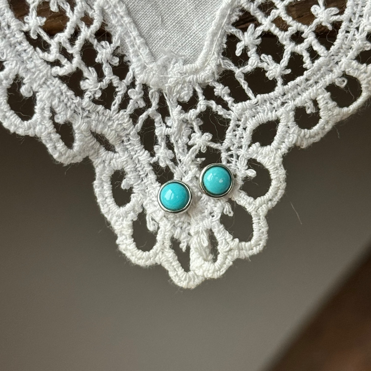 Turquoise Sterling Sliver Stud Earring