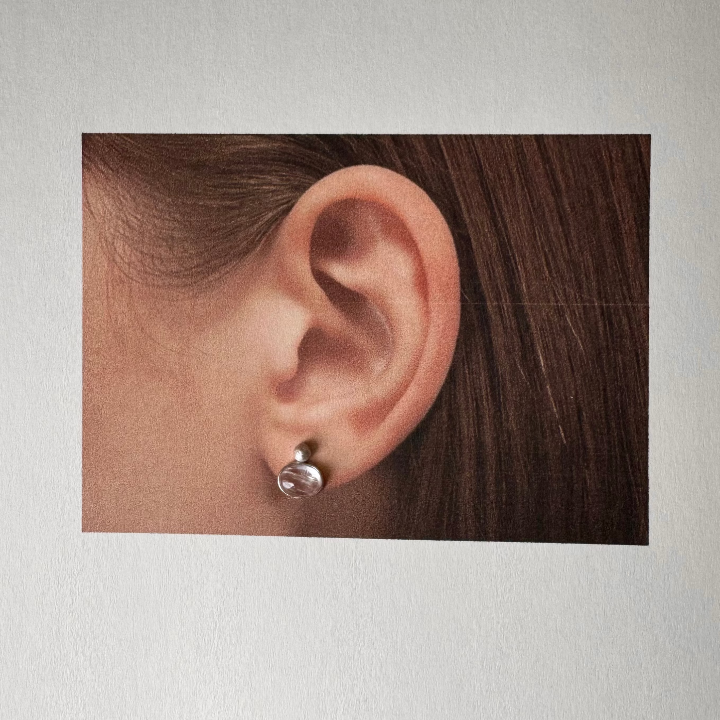 Kunzite Sterling Sliver Stud Earring