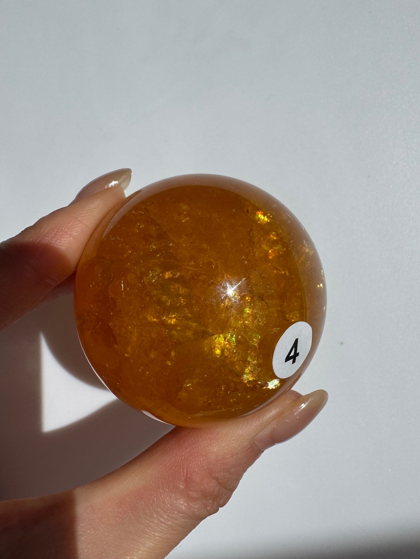 Golden Rainbow Fluorite Sphere #4