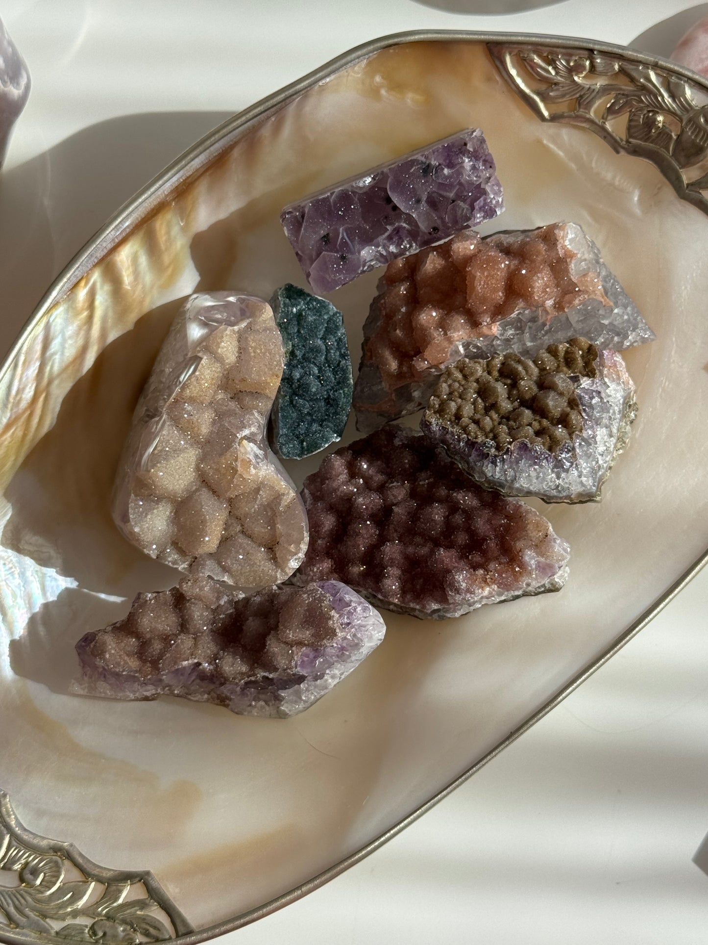 Sugar Rainbow Amethyst Cluster