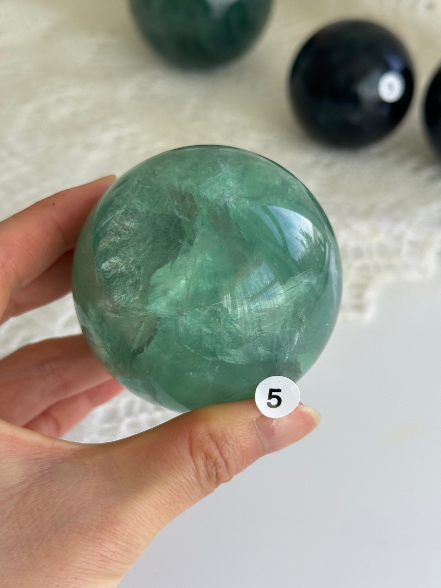 Green Fluorite Sphere 6.5cm #5