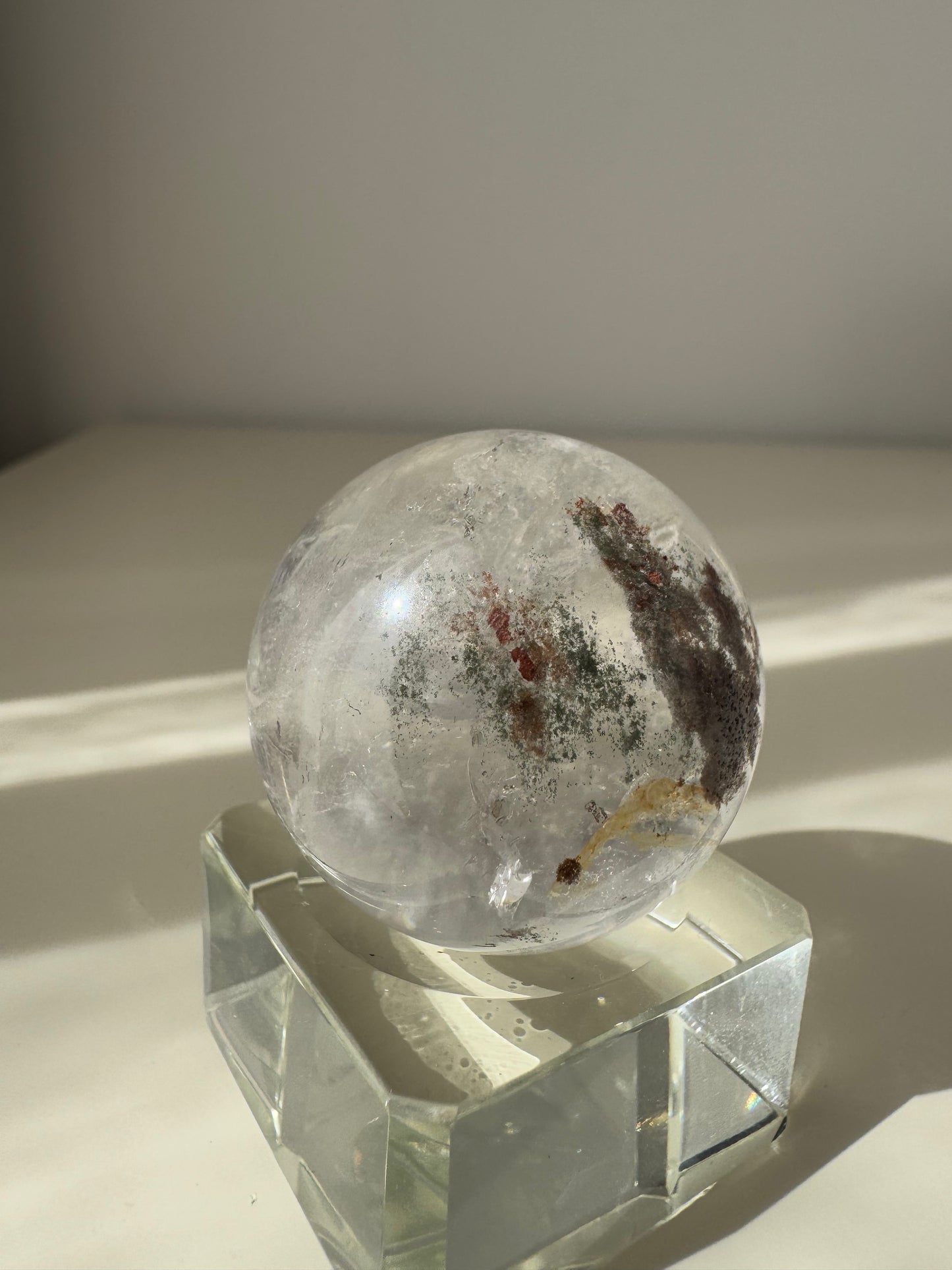 Rainbow Clear Quartz Sphere 35mm (Lodolite)