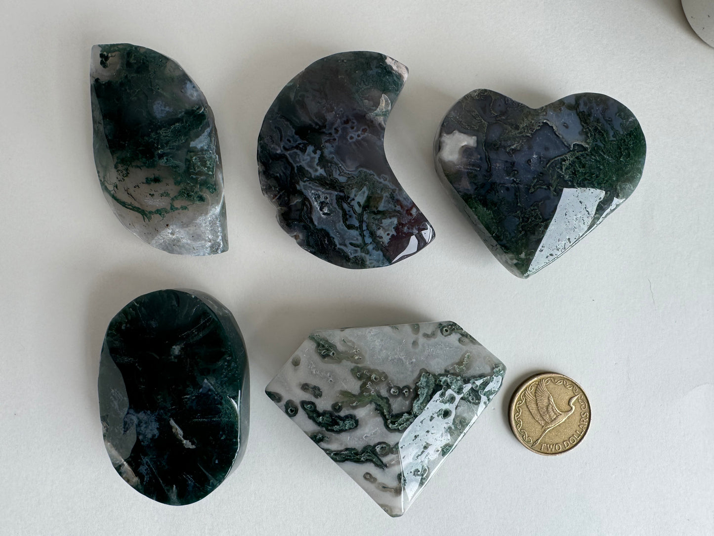 Moss Agate Carvings