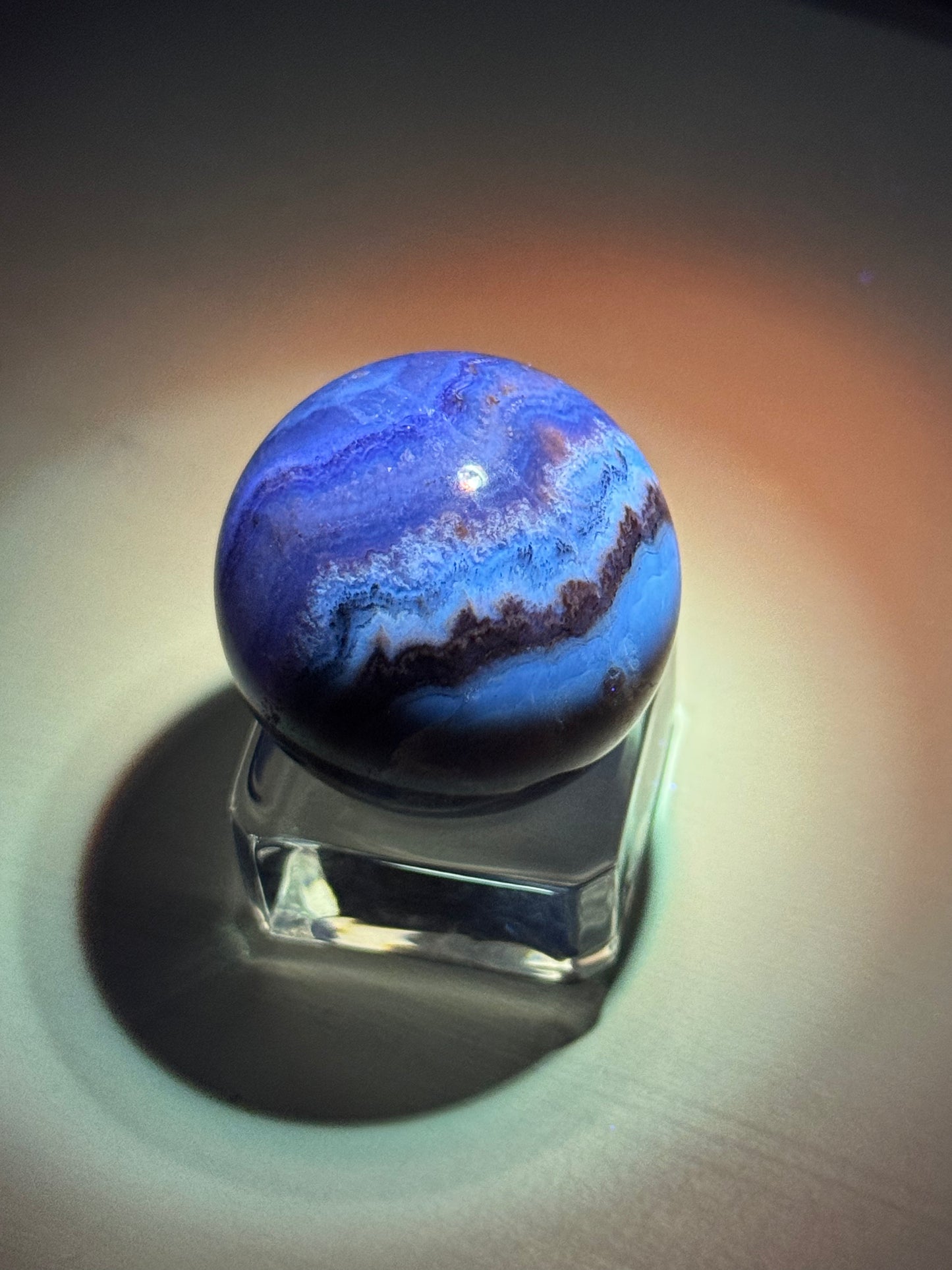Aurora Fluorite Sphere 3.4cm (UV Reactive)