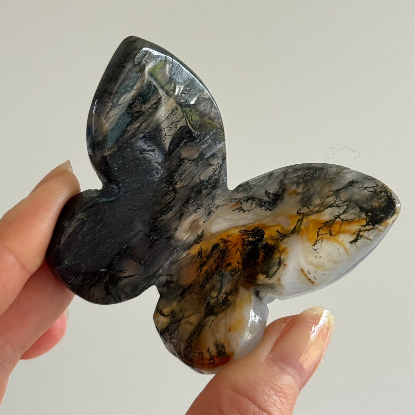 Moss Agate Butterfly