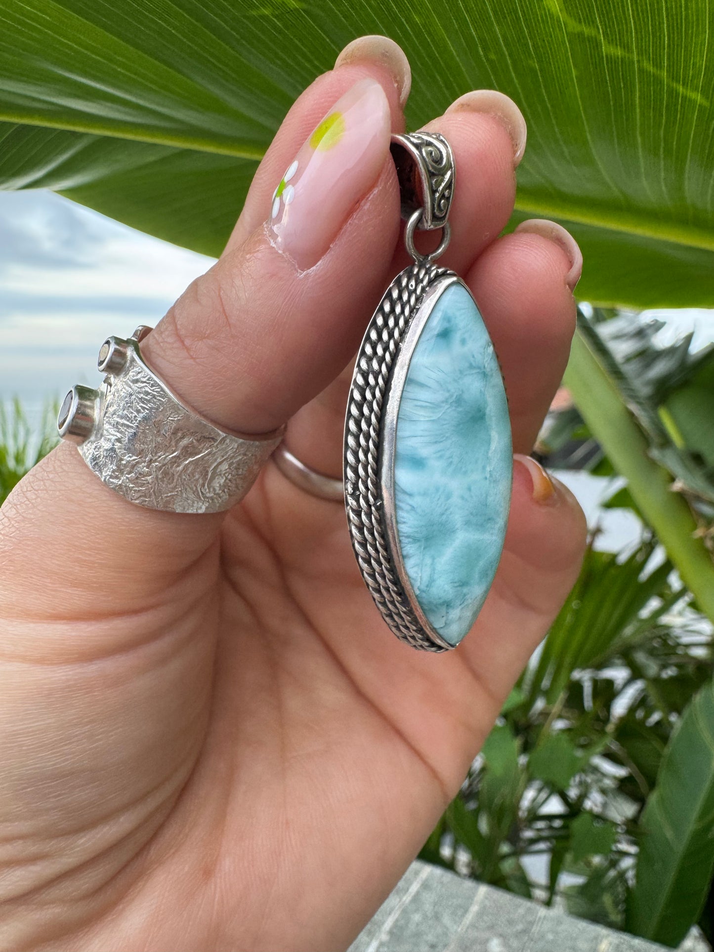 Handmade Larimar Pendant