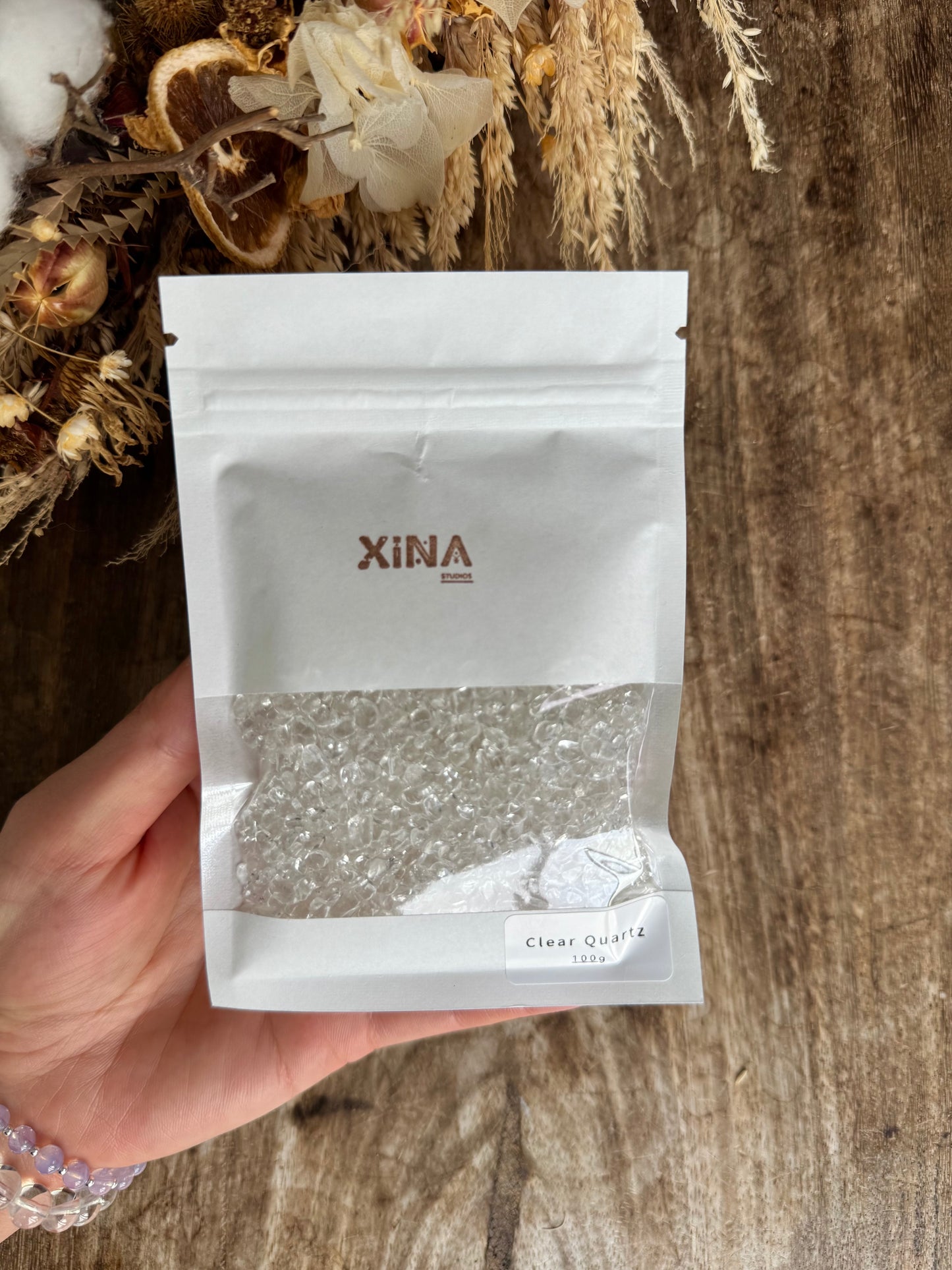 Himalayan Clear Quaetz Chip 100gms Bag (s)