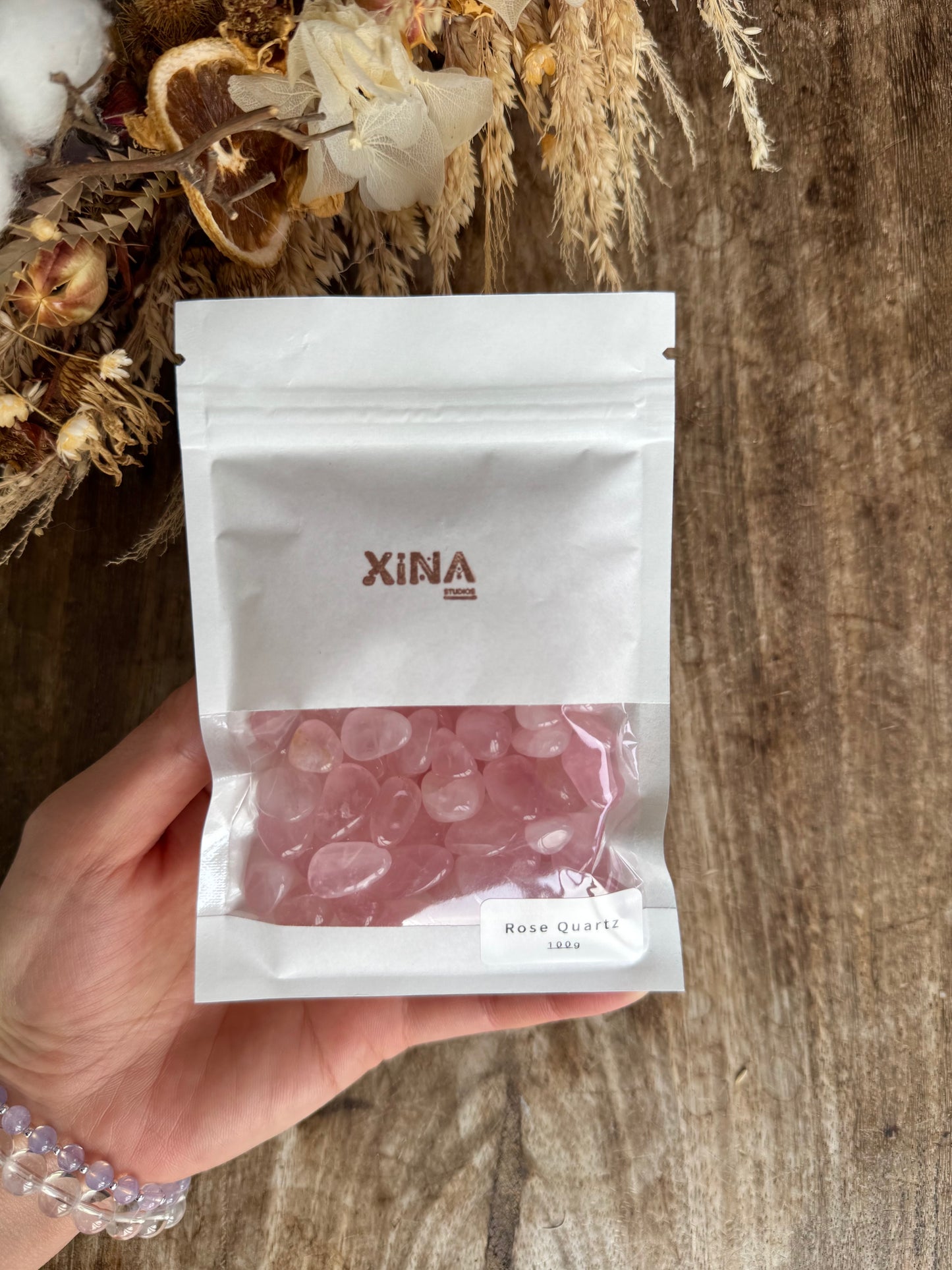 Rose Quartz Chip 100gms Bag