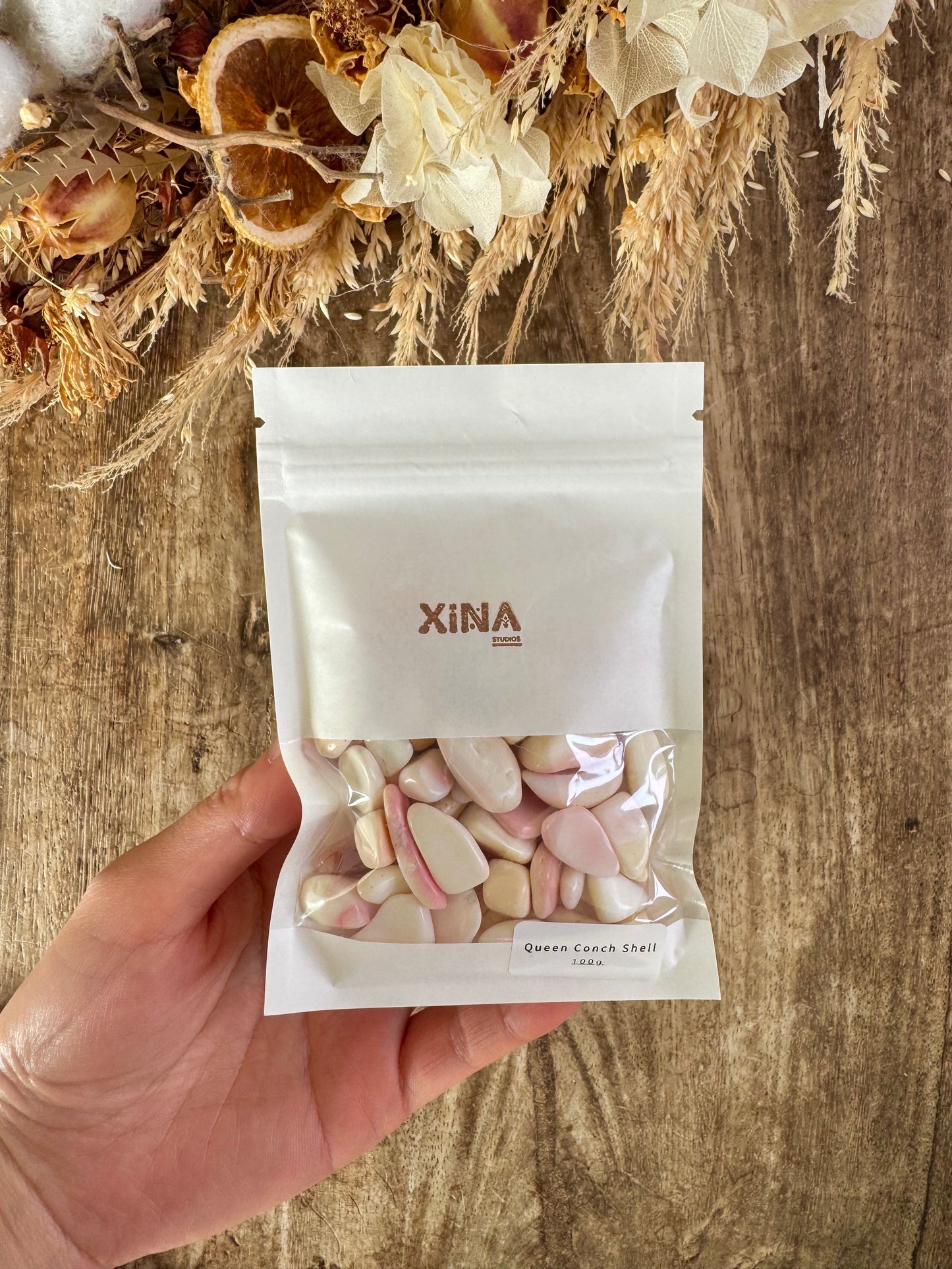 Queen Conch Shell Chip 100gms Bag