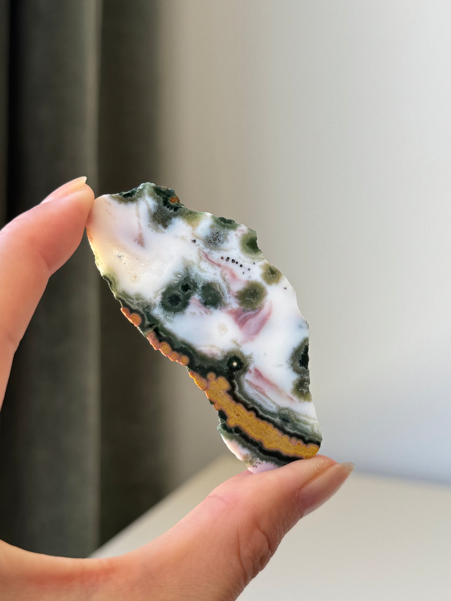 Old Stock Orbicular Ocean Jasper Slab 11g
