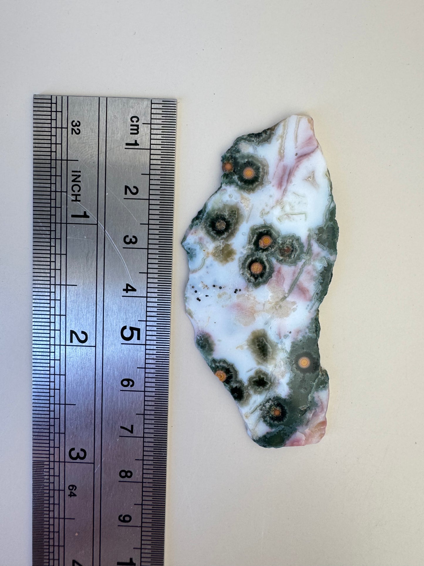 Old Stock Orbicular Ocean Jasper Slab 11g