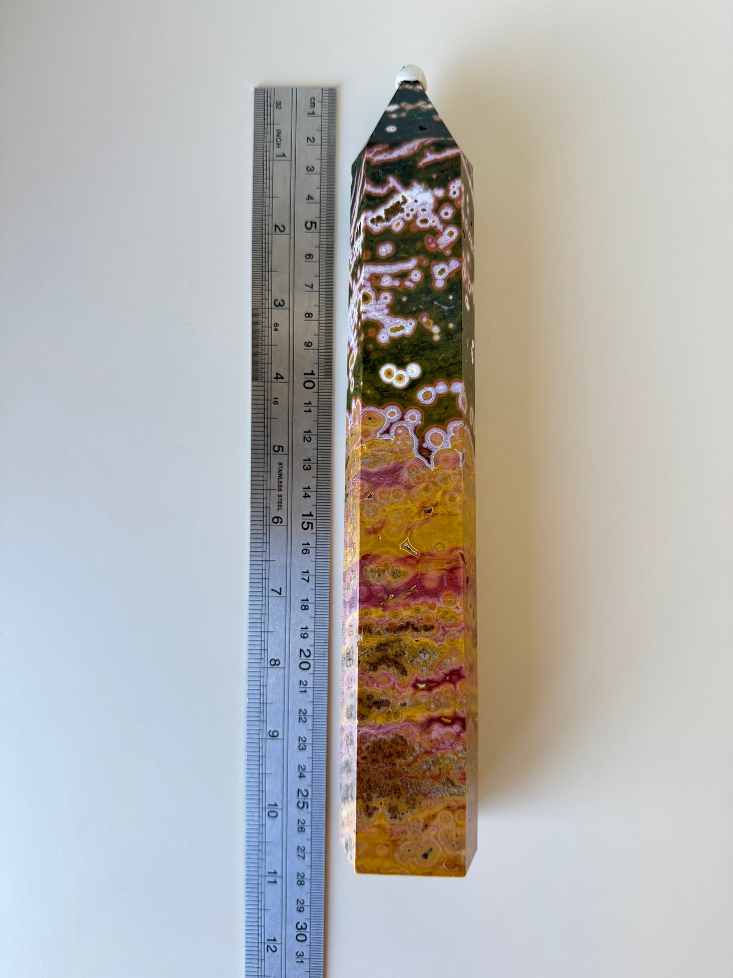 Rare Extra Large Kabamby Ocean Jasper Towers 818g,26mm