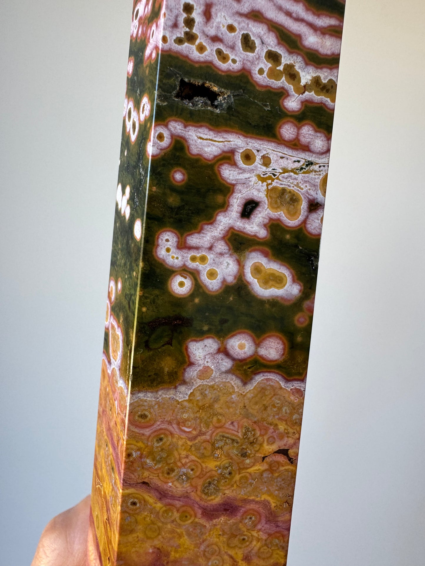 Rare Extra Large Kabamby Ocean Jasper Towers 818g,26mm