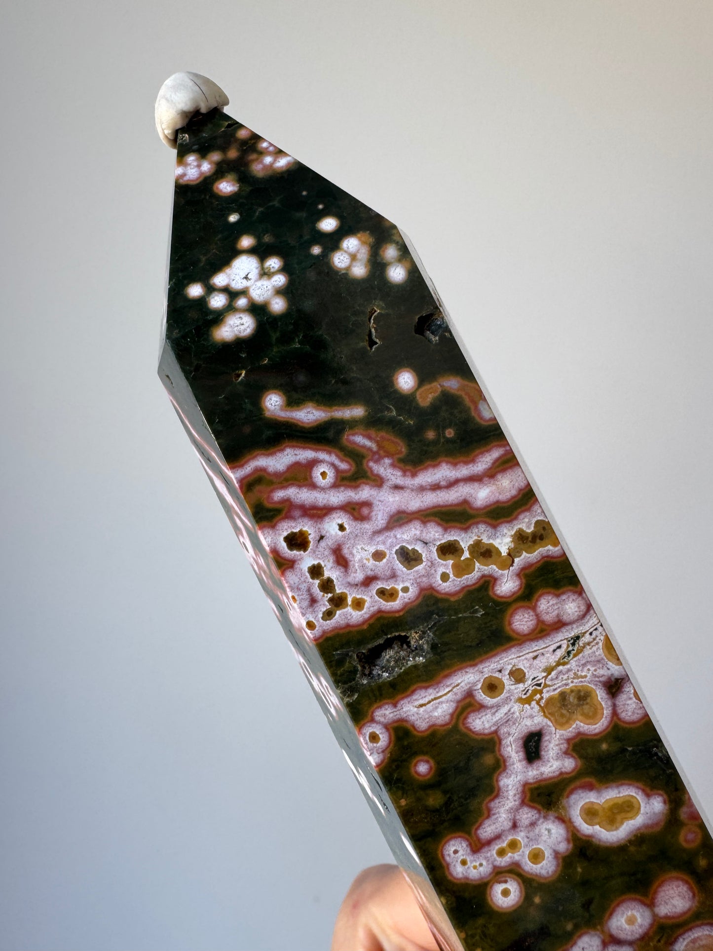 Rare Extra Large Kabamby Ocean Jasper Towers 818g,26mm