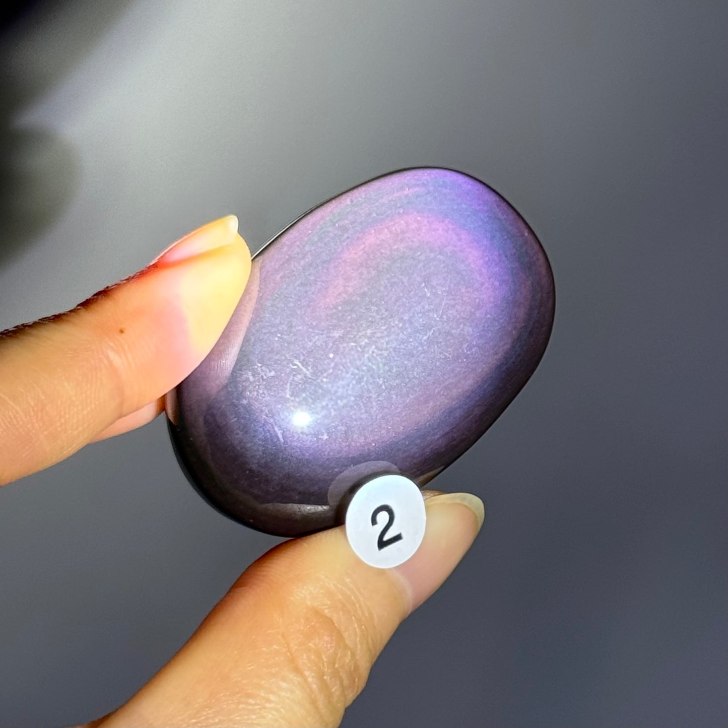 Rainbow Obsidian Palmstone #2