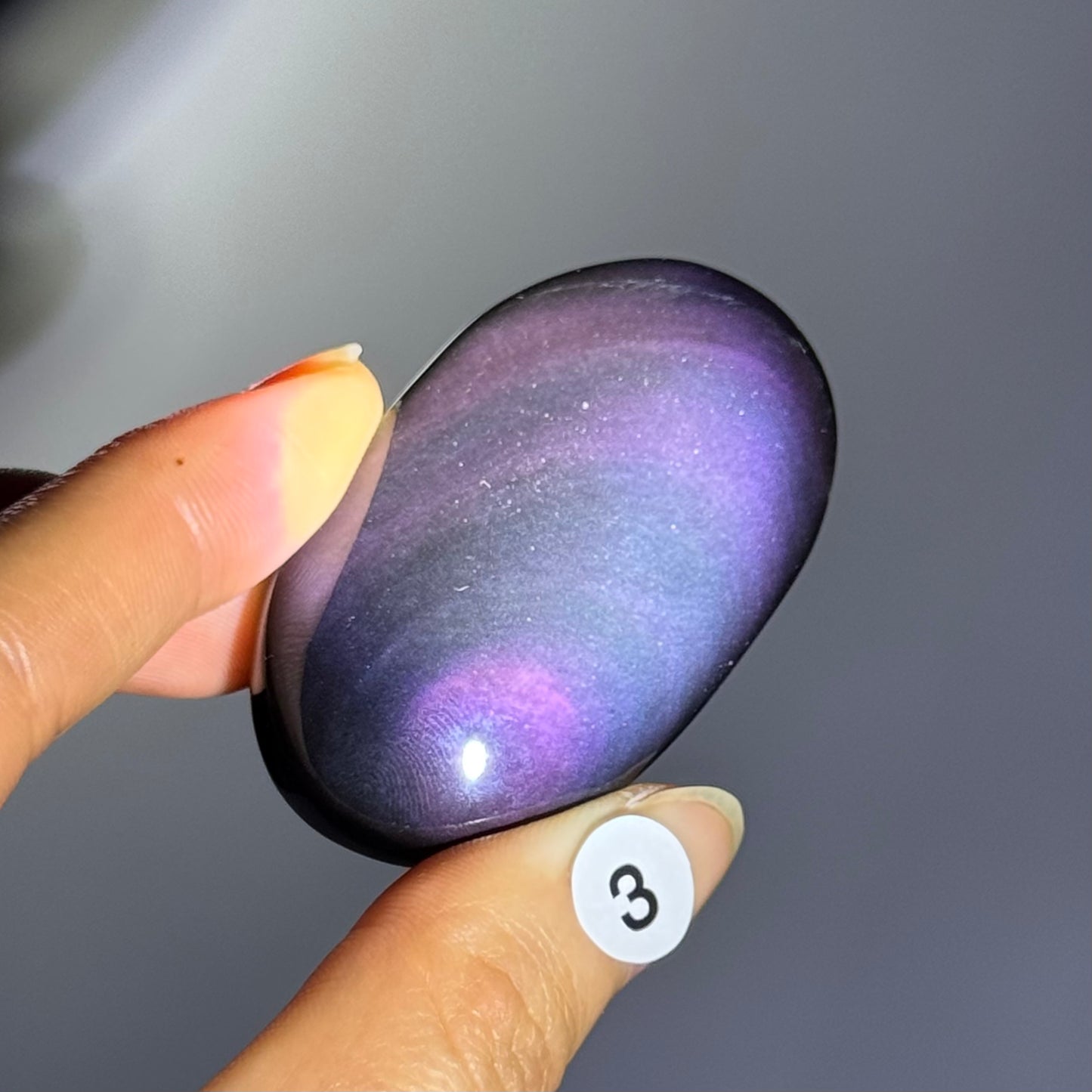 Rainbow Obsidian Palmstone #3