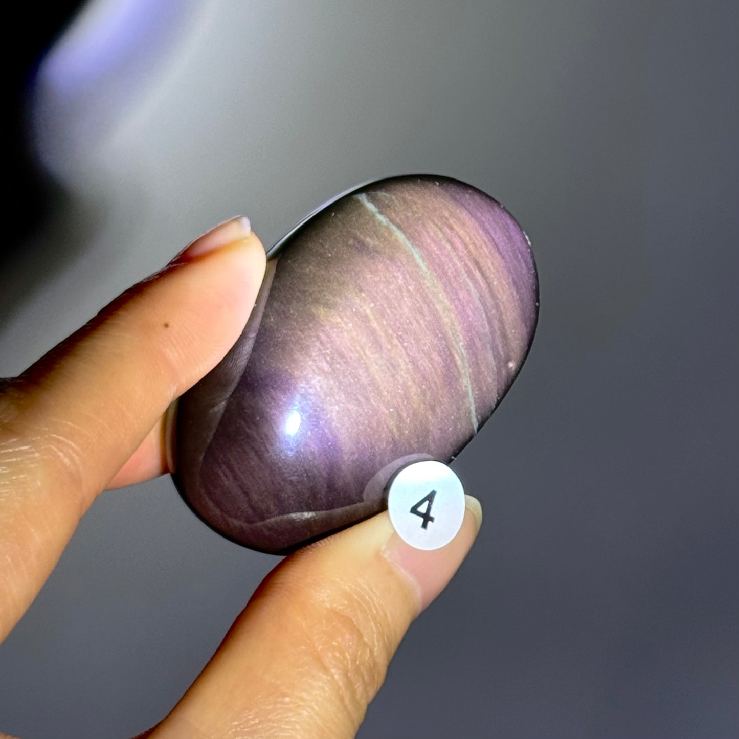 Rainbow Obsidian Palmstone #4