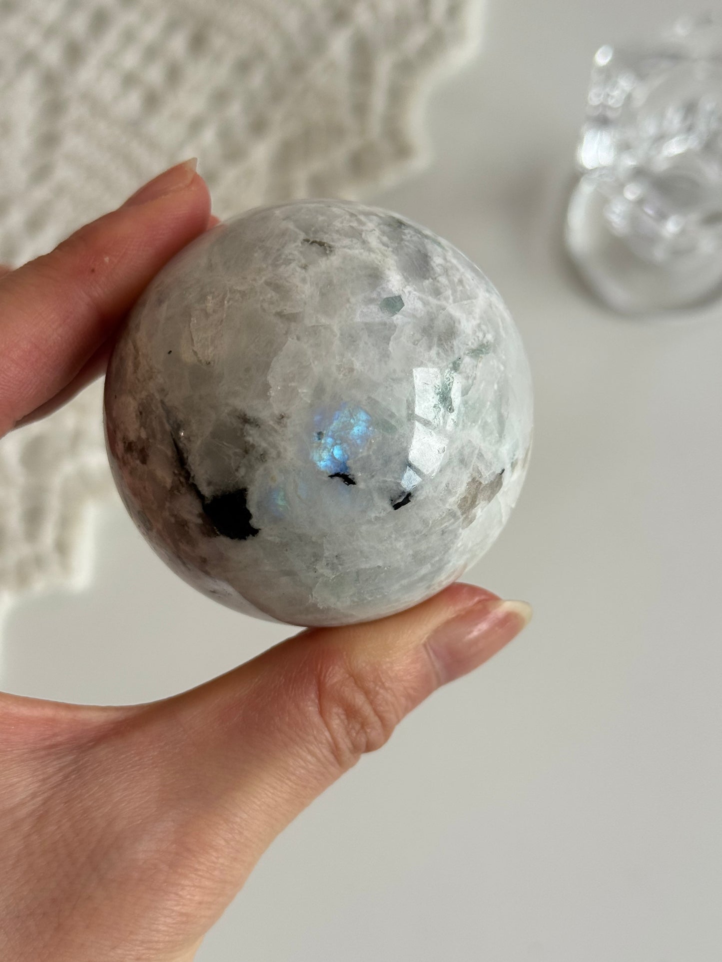 Rainbow Moonstone Sphere #3
