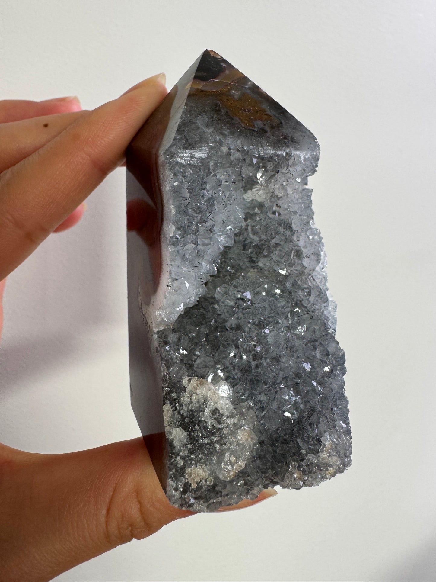 Druzy Agate Cluster Tower