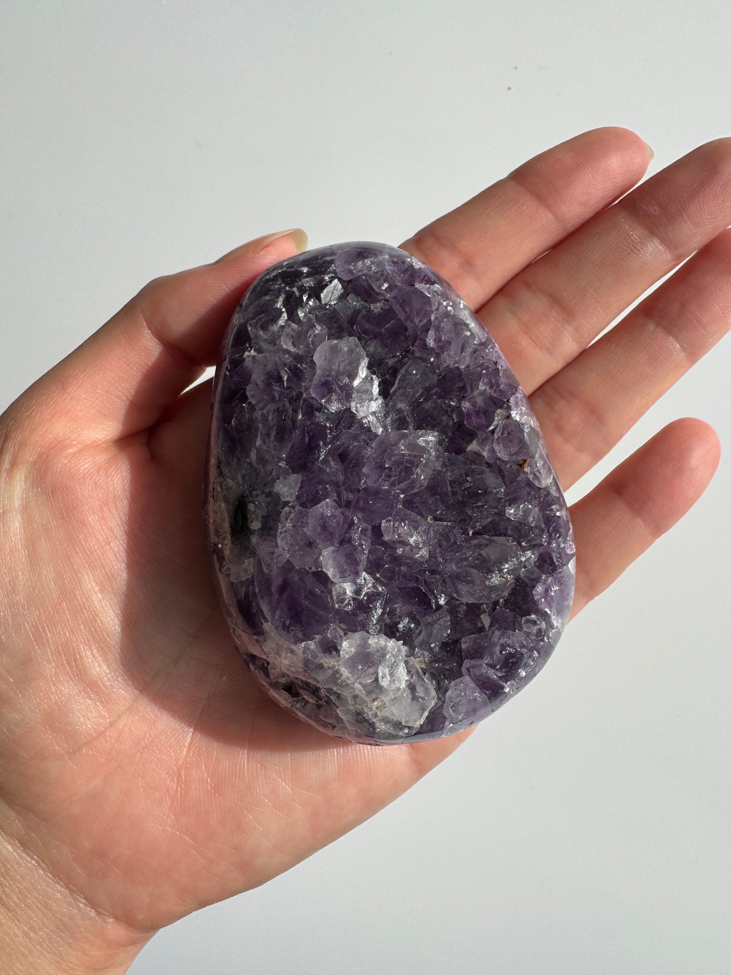 Full Polished Oval Amethyst Cluster