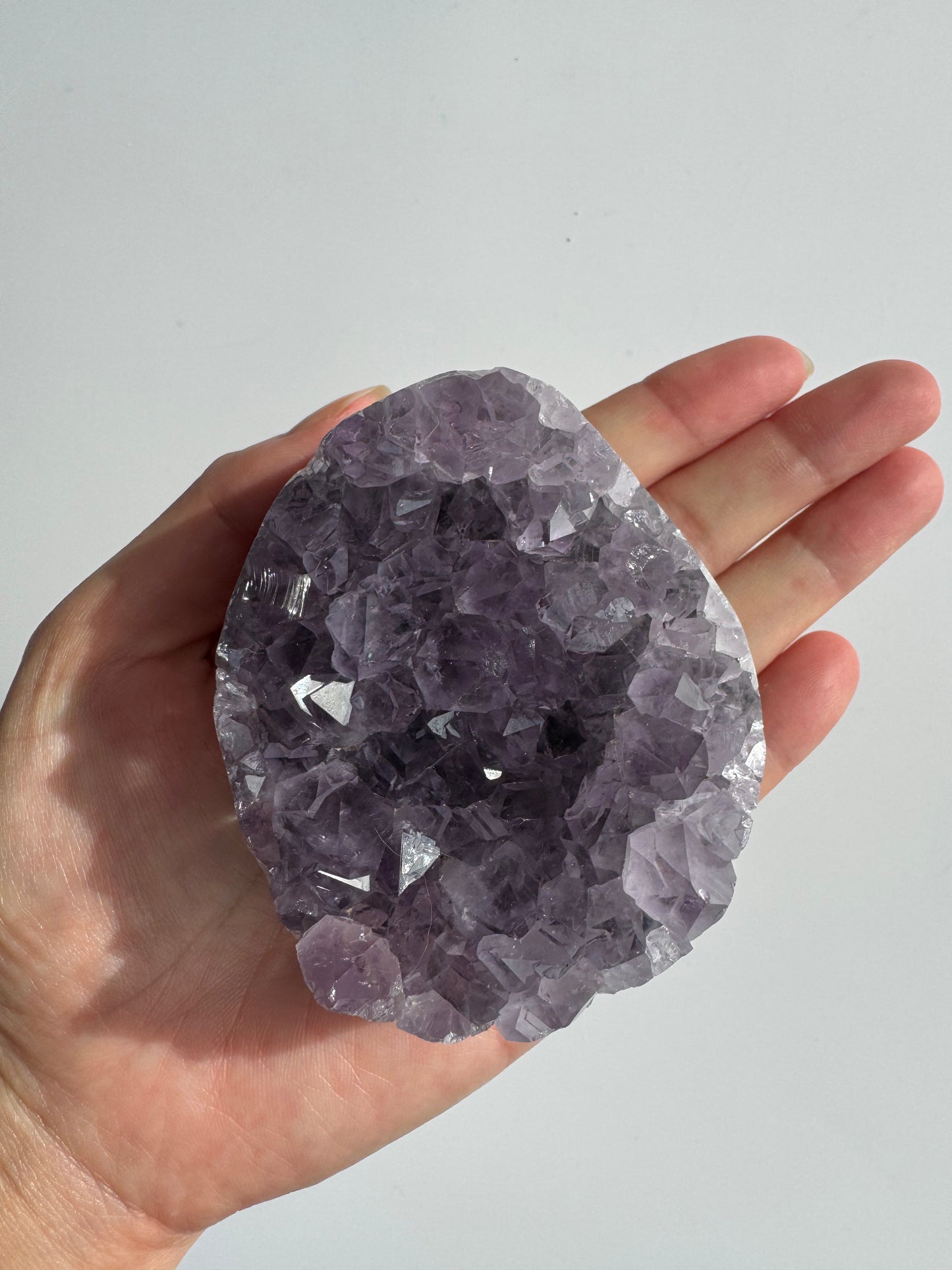 Full Polished Oval Amethyst Cluster