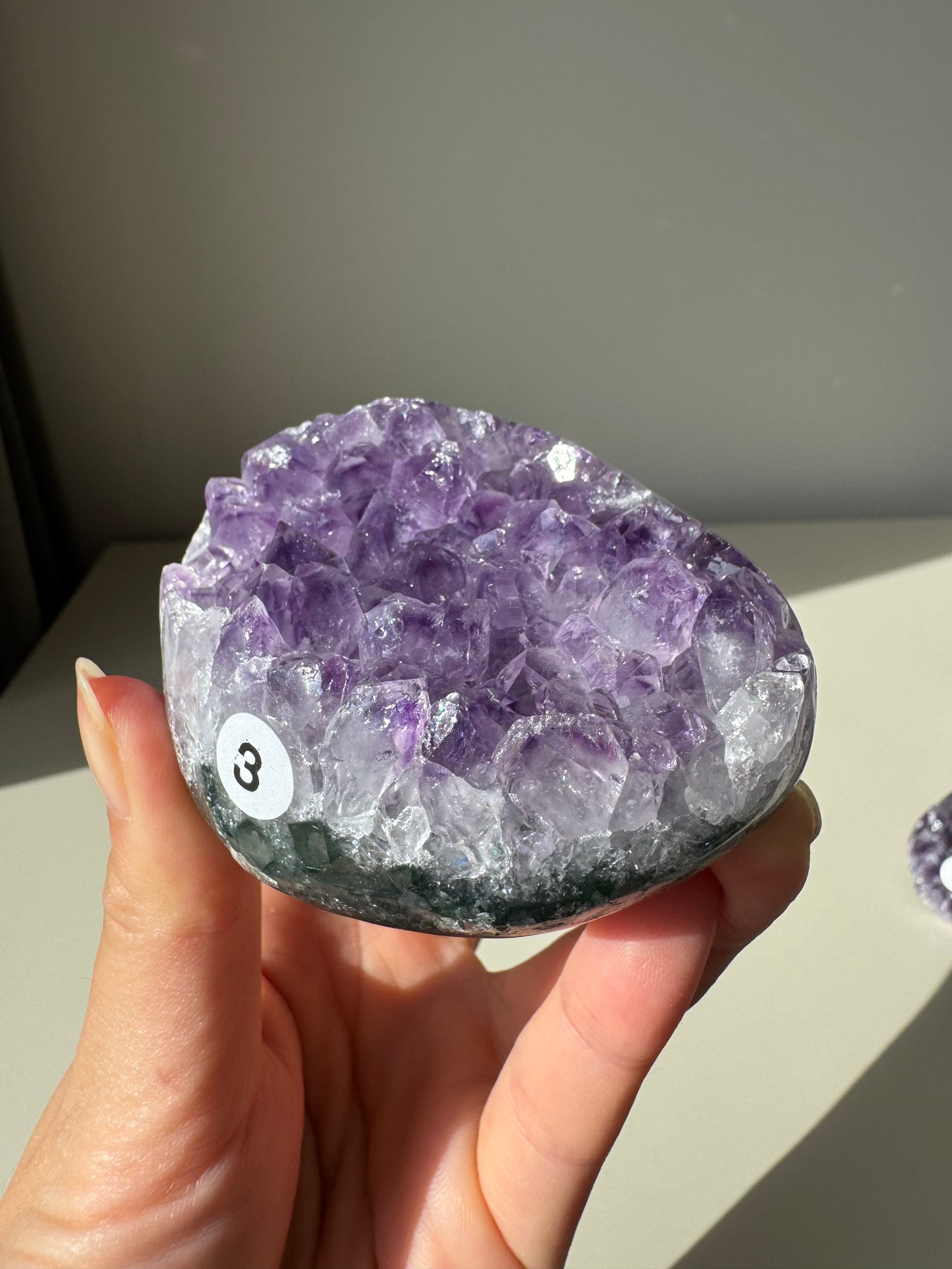 Full Polished Oval Amethyst Cluster