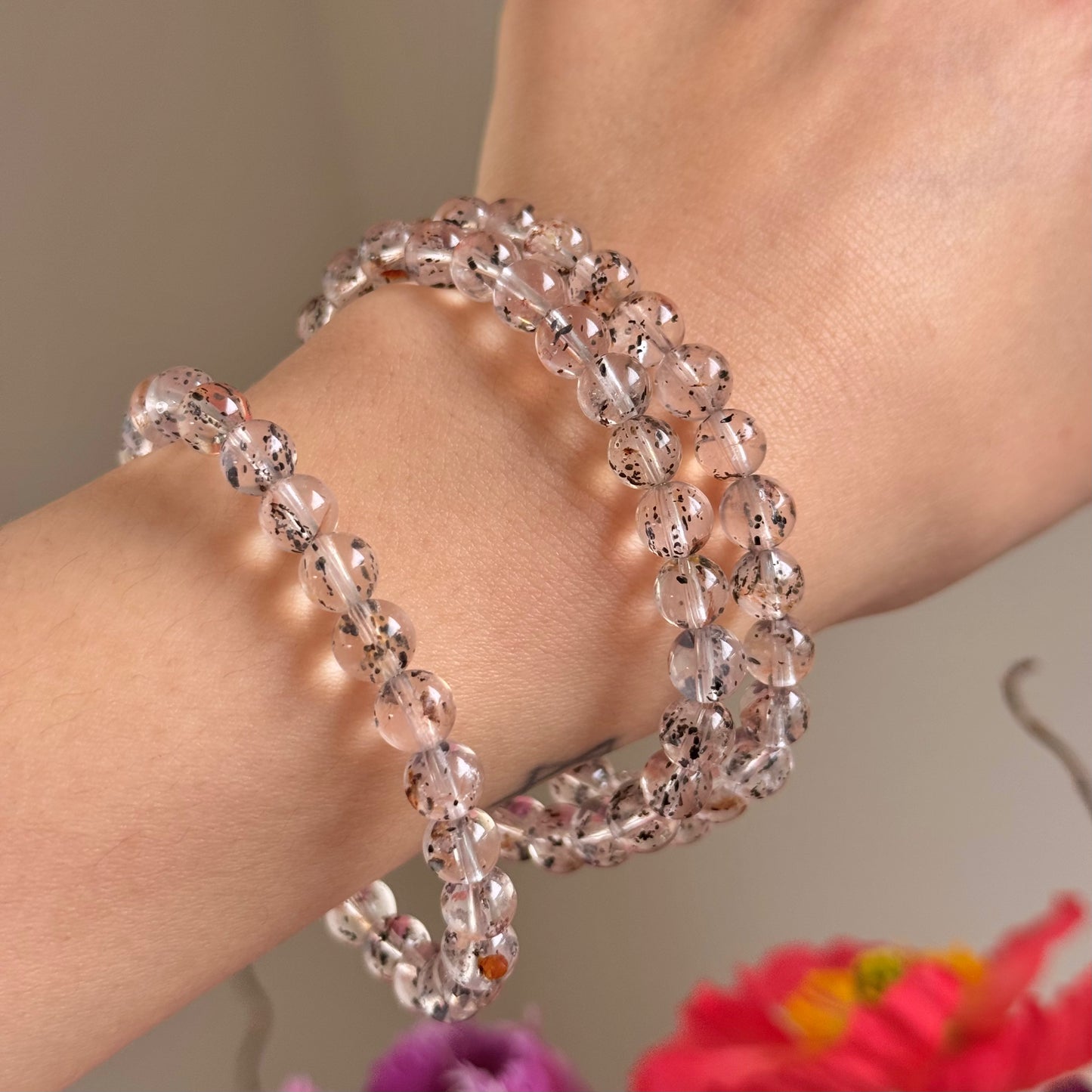 Dragon Fruit Rose Quartz 7mm