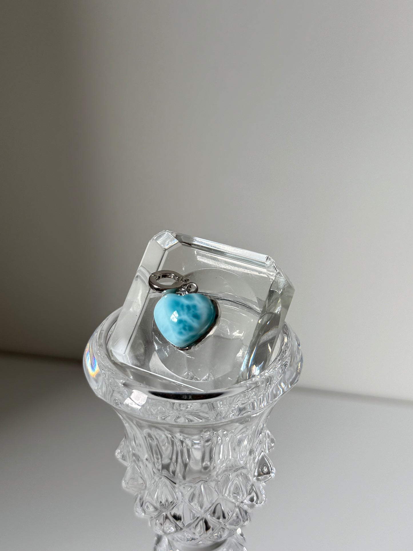 High Grade Larimar Heart Pendant